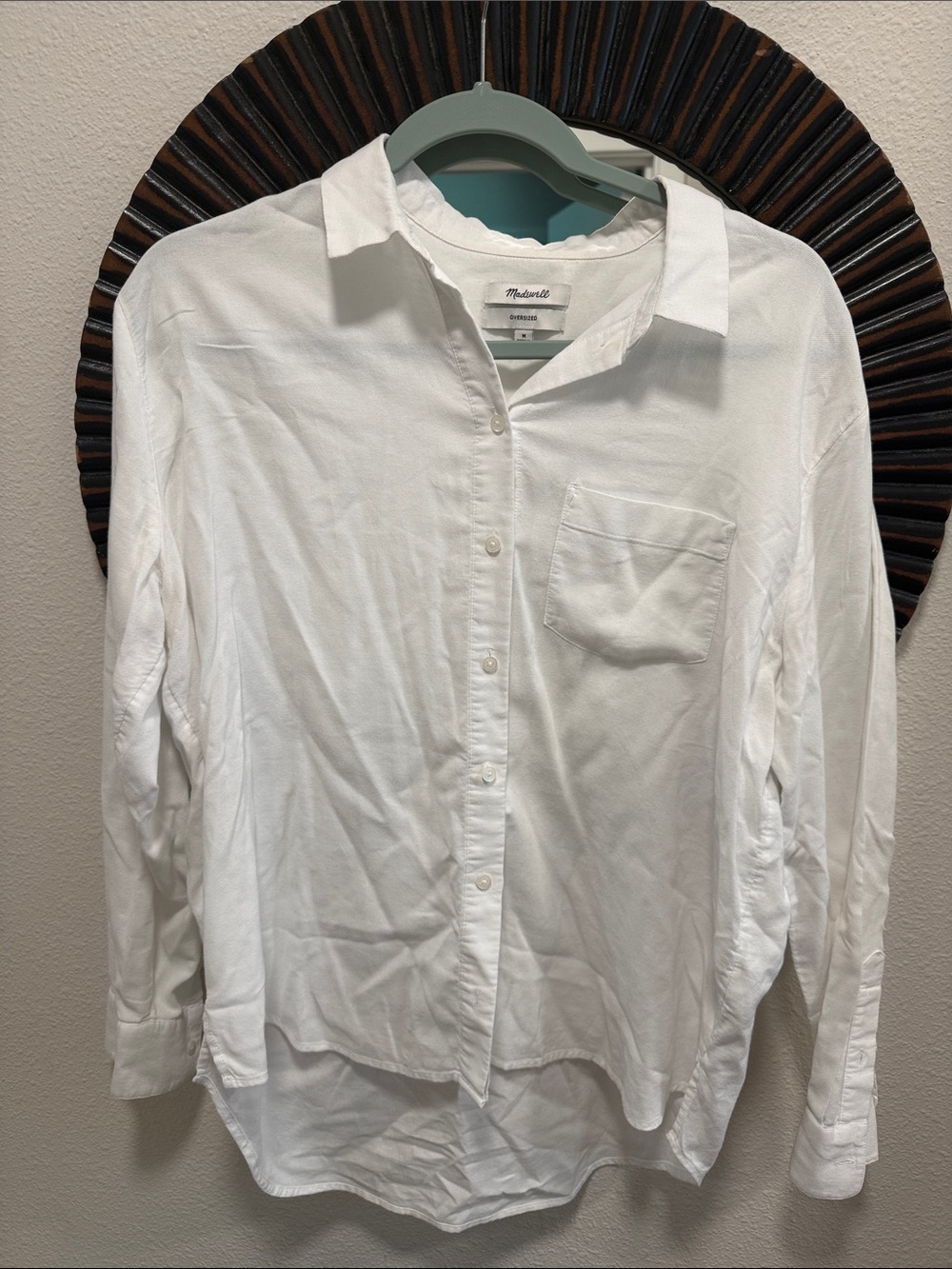 Madewell White Relaxed Button-Down Shirt